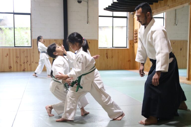 Kids martial arts class — children training in Aikido at Coburg dojo