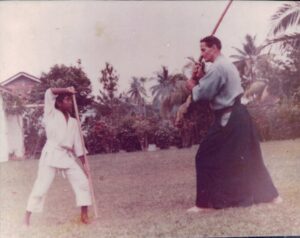 Joe Thambu training in Aikido during the 1970s